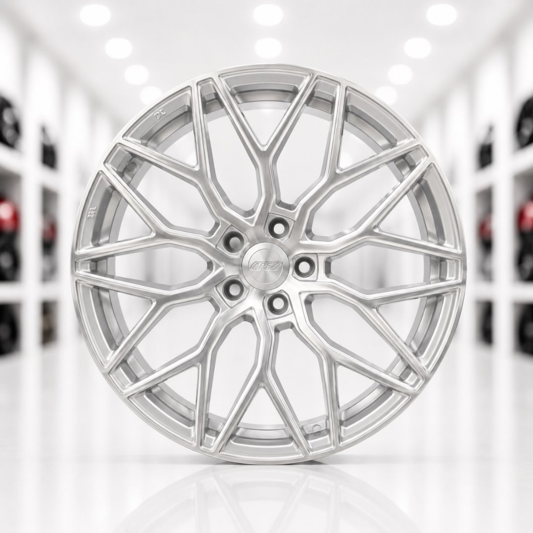 Alloy wheel after repair — lip cleaned up and finish restored